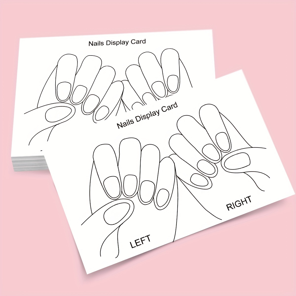 TEMU Set de 10 tarjetas de exhibición de uñas hechas a para mostrar puntas de uñas, ideal para presentaciones de nail art al por mayor, tablas para