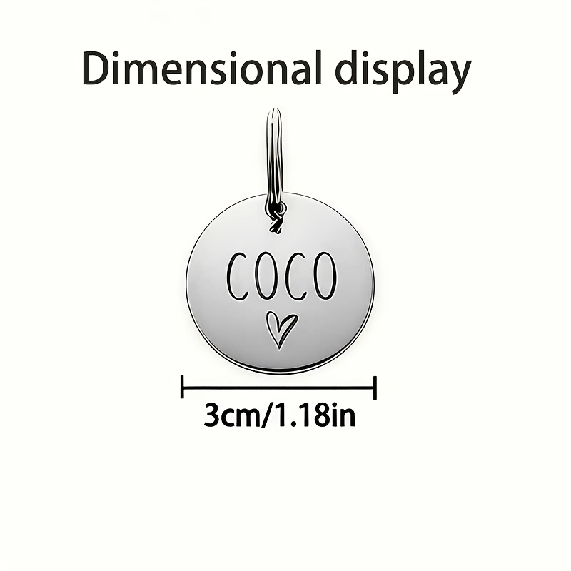 personalized custom pet tags featuring double sided customization for pet information customizable   and identification details in multiple styles durable stainless steel pet nameplates are Product details 2