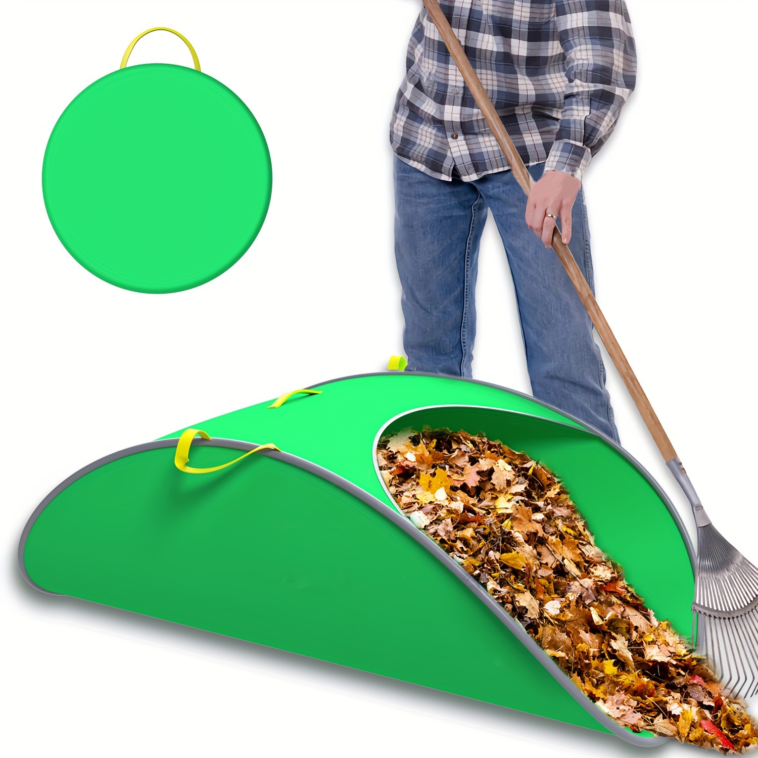 

Leaf Collector, Portable Pop Up Leaf Bags, Foldable Leaf Pick Up Tools, Reusable Yard Garden Bags For Leaves Lawn Trash