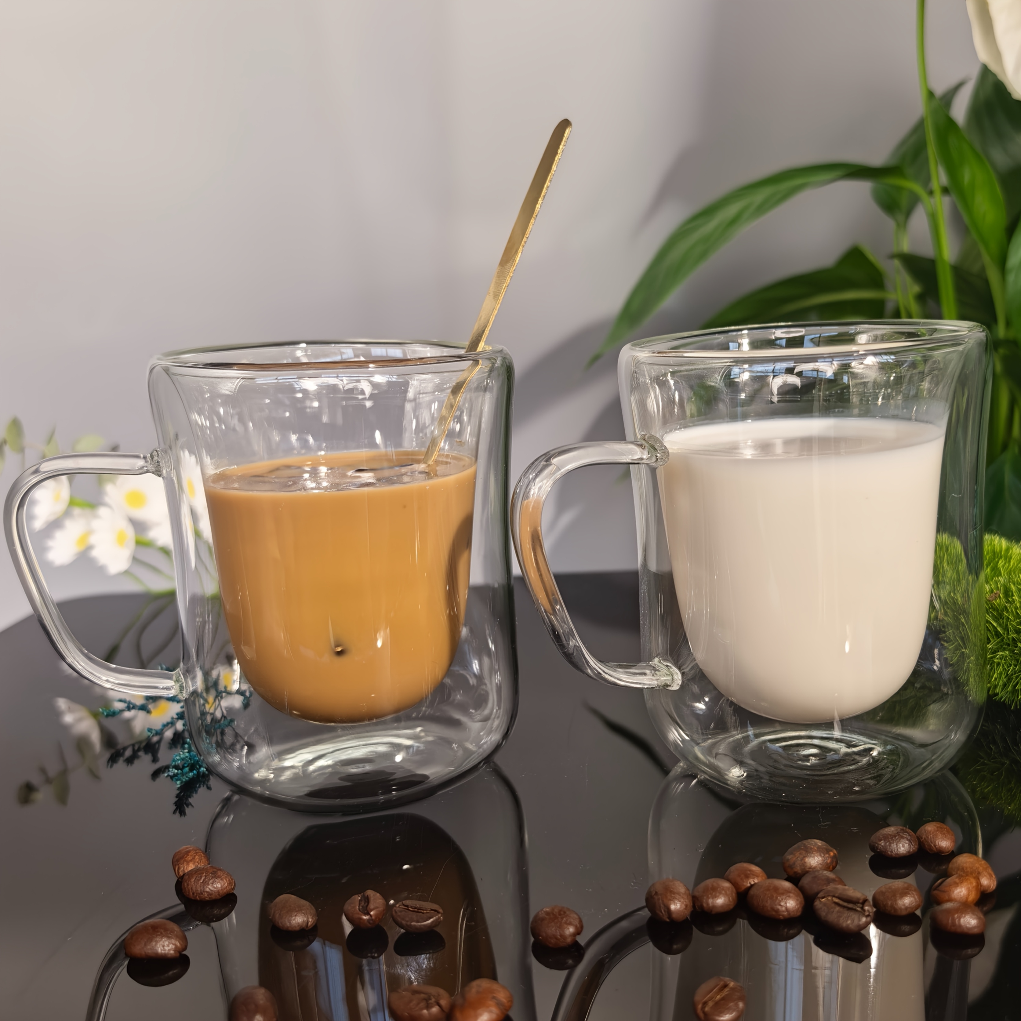 New *0Ml Coffee Cup, High Borosilicate Glass Cup, High-Temperature Milk  Cup, Anti-Scald Water Cup * Coffee Cup, Juice Cup, Cappuccino, Holiday  Gift, Christmas, Birthday Gift, Souvenir, -*?~150? ...