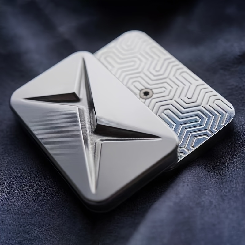 Deeplan Cool Metal Edc Tactile Slider With Unlimited Position Push Plate, Pocket-size Accessory With Fork-style Structure And Creative Spinning , Ideal For Office Desk And As A Gift For Men