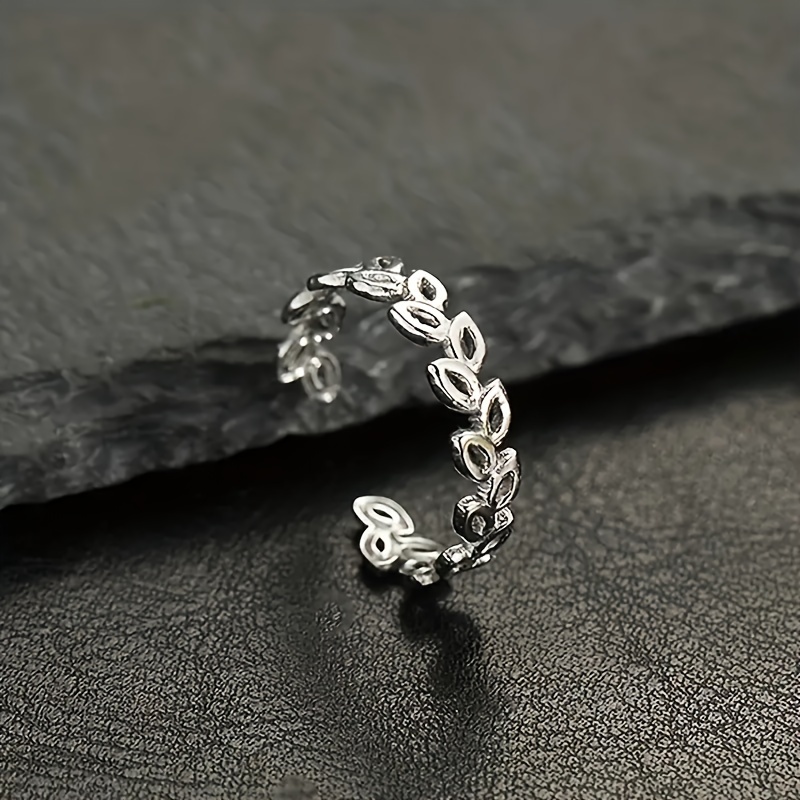 Adjustable Geometric Rings Stainless Steel Set Open Ring Hollow Pattern