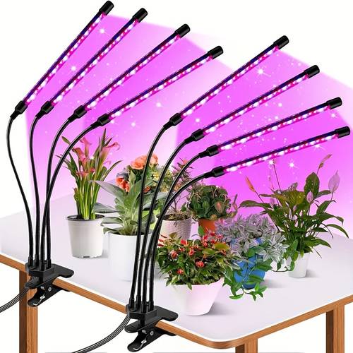 10 level brightness adjustable light with usb port flexible rotation home vegetable and flower growing light led light 3 9 12 hour timer 3 switching 3 light colors suitable for indoor planting