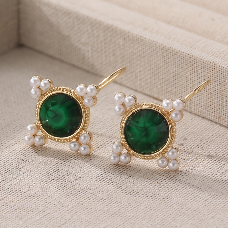 TEMU Fashionable And Elegant Women's Earrings Retro Synthetic Creative Jewelry Mom A Gift, Hand Earrings For Women, Jewelry Earrings, Dangle Earrings