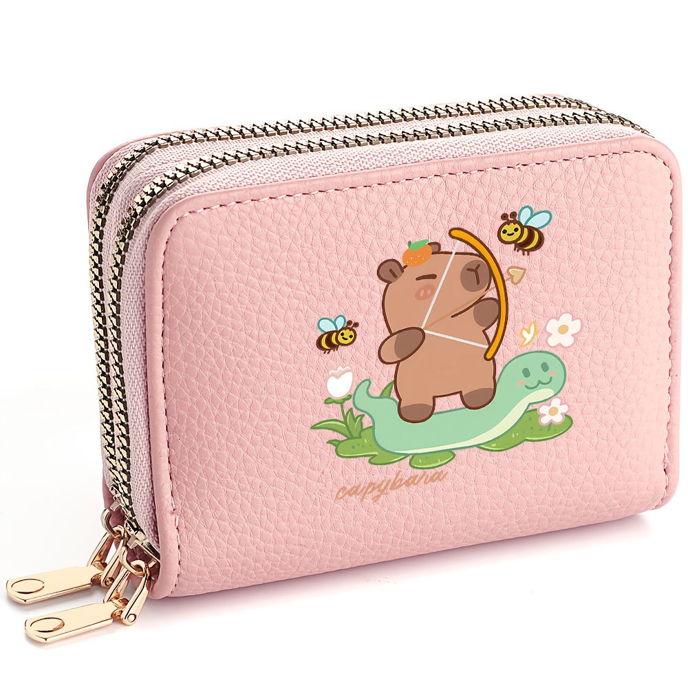 Portamonete Peluche A Forma Di Capibara Per Bambini – Zip Antipizzico, Mini Accessorio Appendibile Per Scuola, Regalo Simpatico E Sicuro