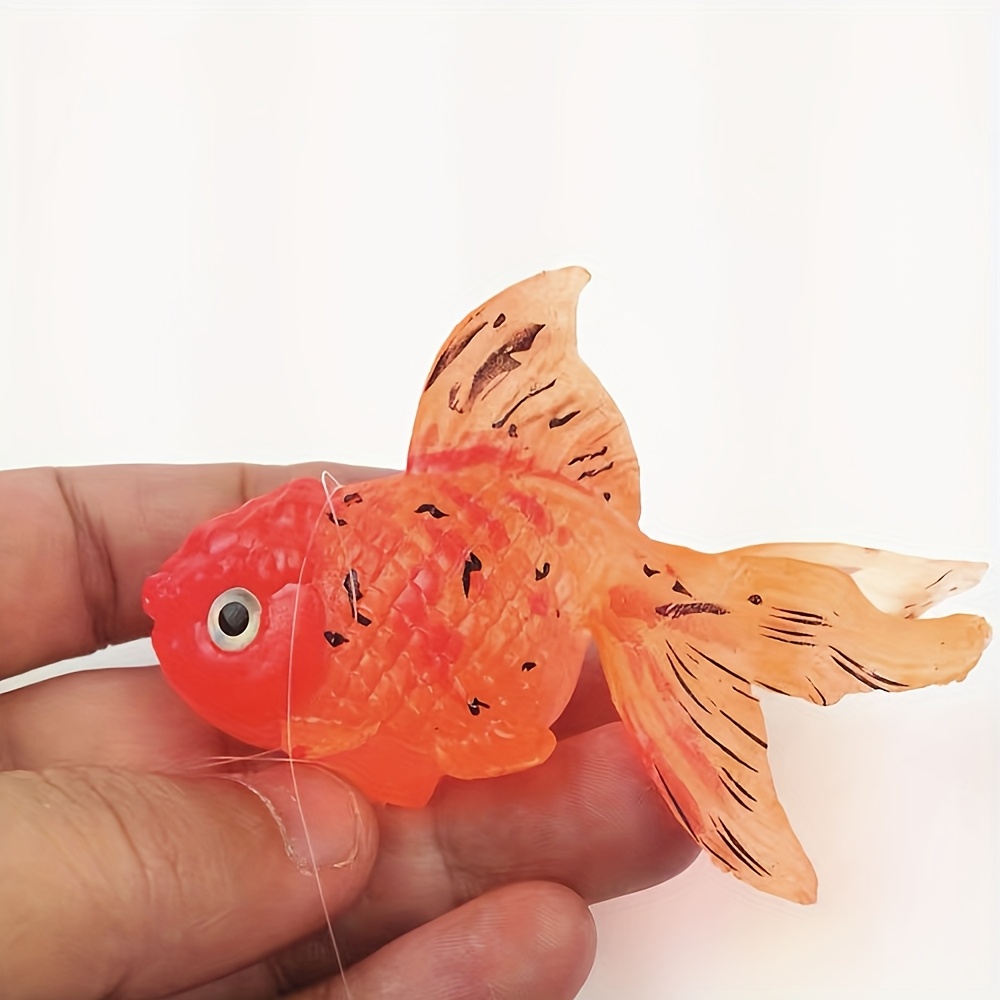 Image of -the-dark Artificial Goldfish Aquarium Decor, Tpu Material Fish Tank Ornament, Realistic Fish Simulation For Aquatic Environment Enhancement - Suitable For All Fish