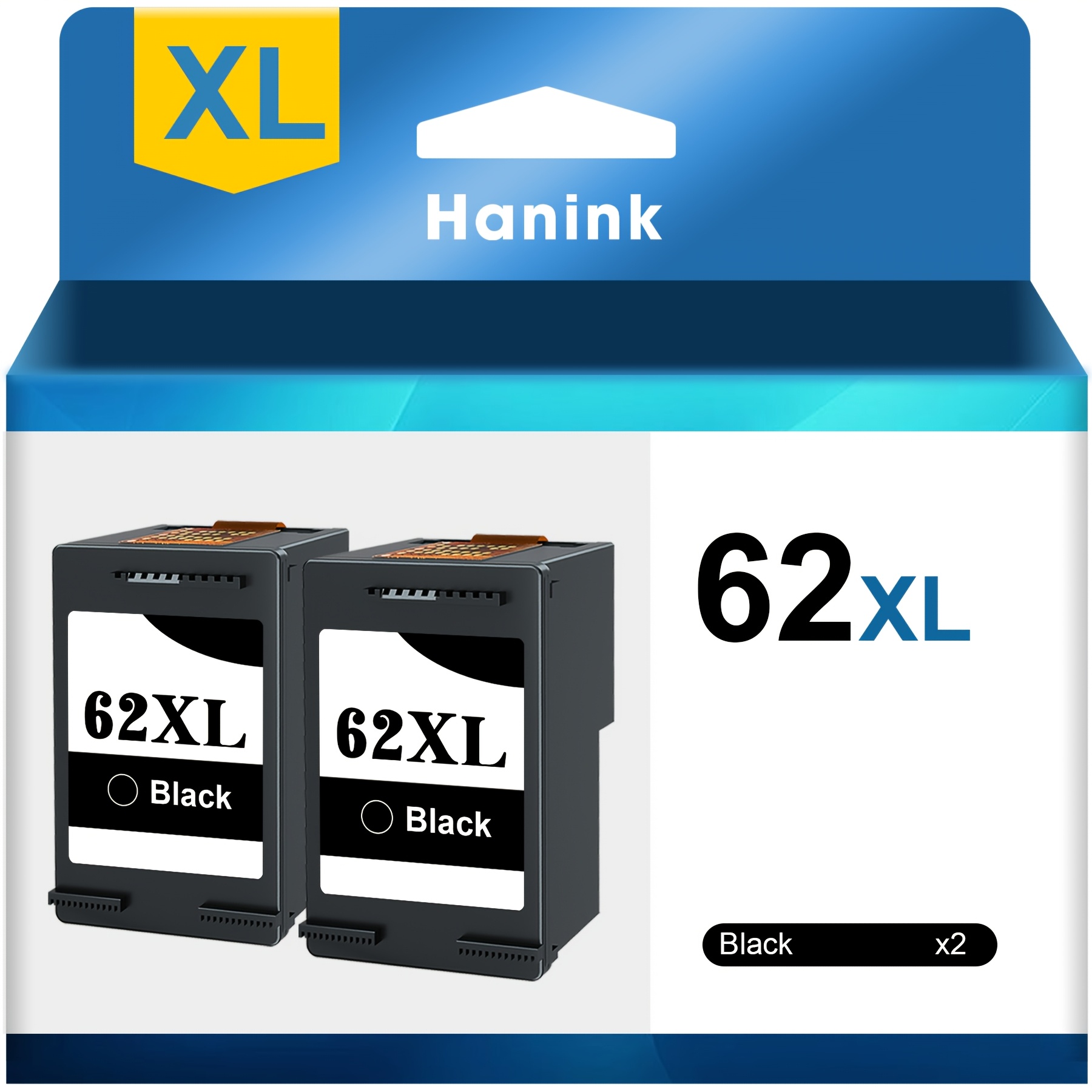 1-3-pack 62xl 62 Xl Multipack Printer Cartridges Compatible For 62 Printer Cartridges For 5540 5544 5545 5548 5640 5646 7640 200 5740 5742 5744 Printer ()