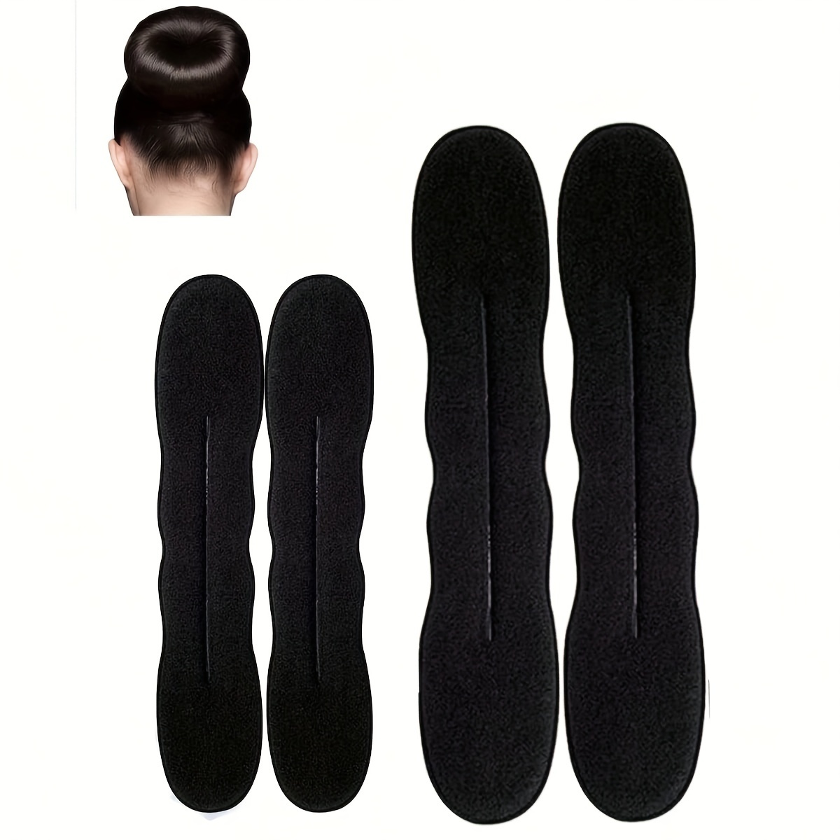 

4pcs Hair Bun Maker Set For Women, Low Allergy Styling Tool Kit For Curly Texture Hair, Easy-to-use Hairstyling Accessories For Normal Hair Type