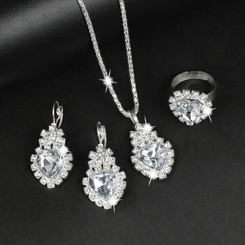 Women's Earrings Necklace & Ring Set - Perfect Gift for Her