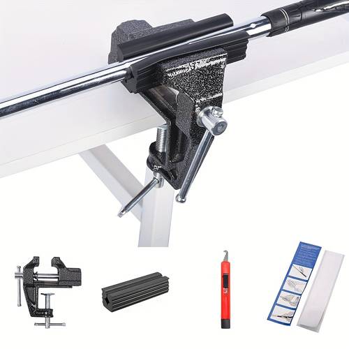 4pcs set golf grip replacement vice clamp double sided tape hook knife golf grip replace set