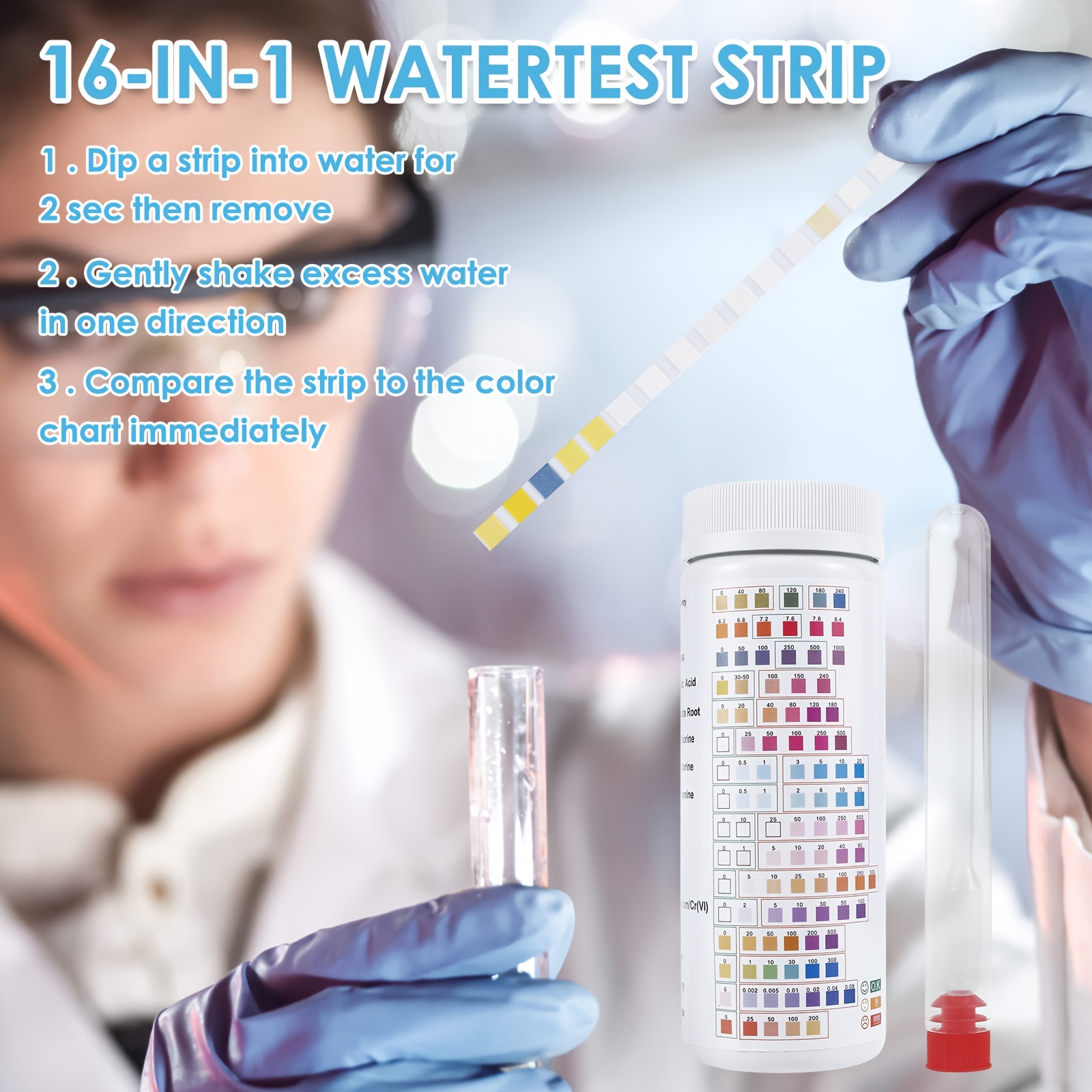 100 Strisce 16 In 1 Kit Test 'acqua Potabile Kit - Temu Switzerland