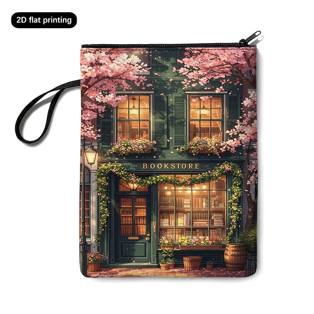 TEMU Étui de pour livre et cabas - Couverture de livre avec imprimés, housse pour journaux, agendas, tablettes, liseuses | Étui élégant pour bureau,