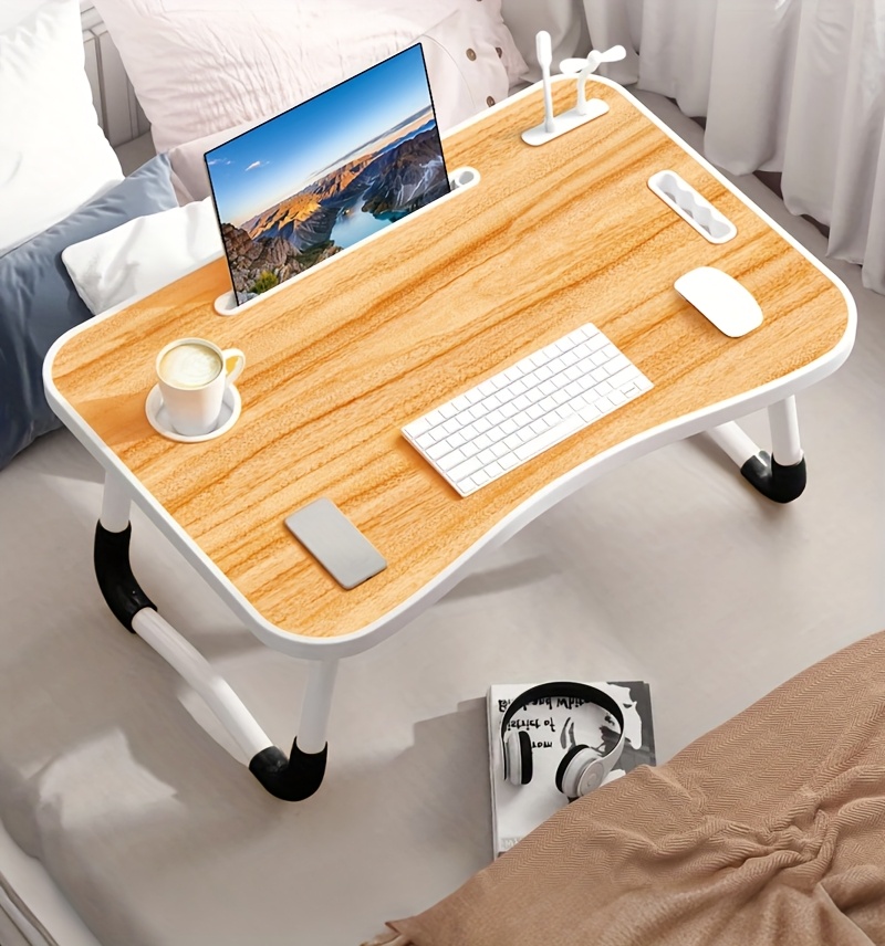 Extra Large Portable Laptop Folding Desk - Study Table, Sturdy and Durable, Ideal for Reading, Writing, and Eating on Beds, Sofas, and Floors. Multi-functional Tray Stand, Bed Table, Laptop Desk, No Assembly Required, Perfect Holiday Gift