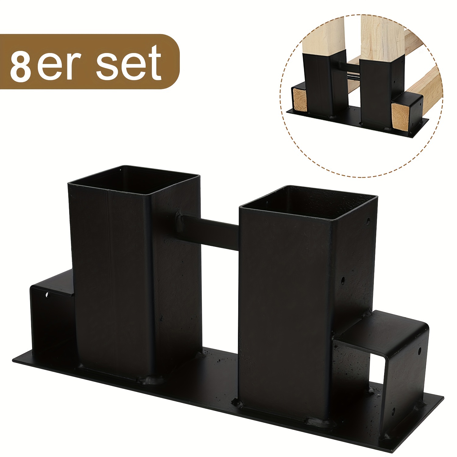 8 Piece Firewood Stacking Aid, Black Stacking Aid, Firewood Stacking Rack, Firewood Rack Firewood For Indoor And Outdoor Use