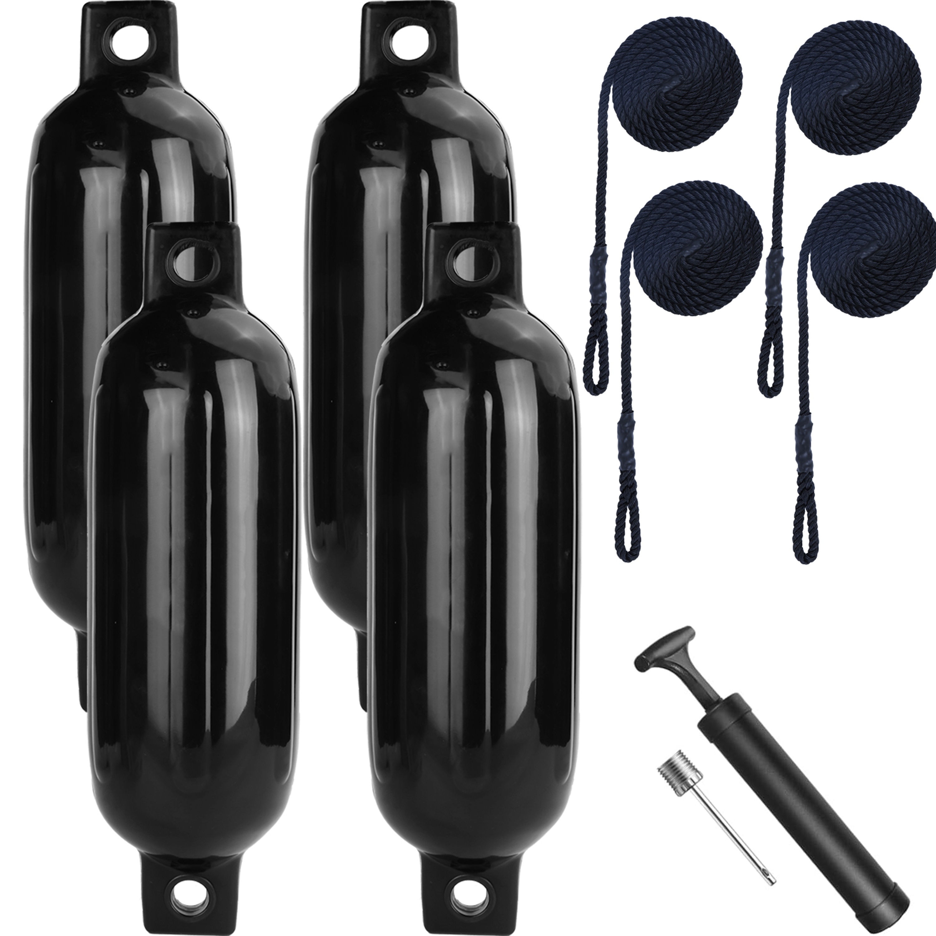 

Deer Call Boat Fenders For Docking On Clearance, Boat Buoys Bumpers Pontoon Boat Fender 4.5x16inch 4packs Large 16 Inch Wheels, Boating Equipment Accessories Marine, Black-16inch 4packs