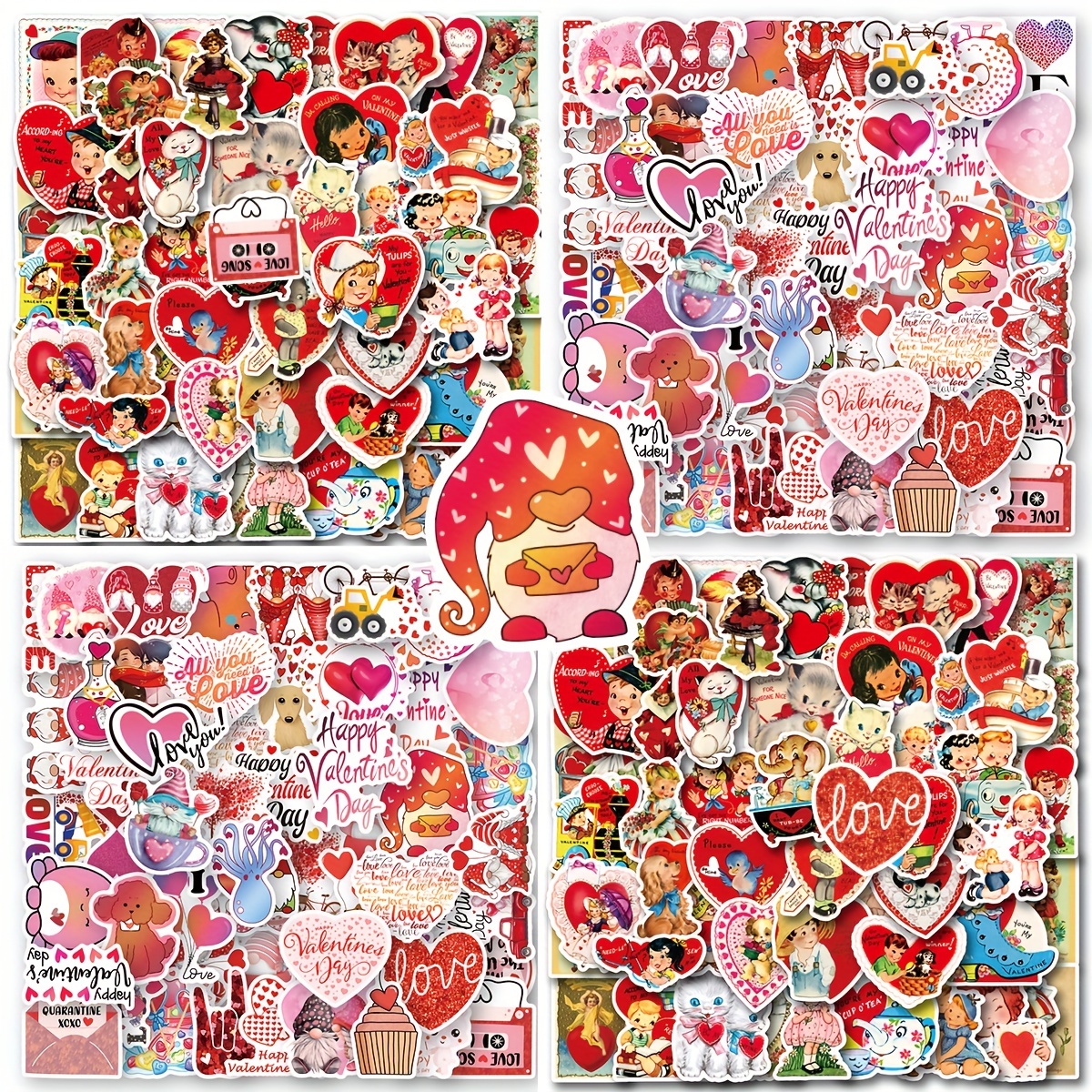 Vintage Valentine's Vinyl Stickers Vintage Valentine's Day - Temu