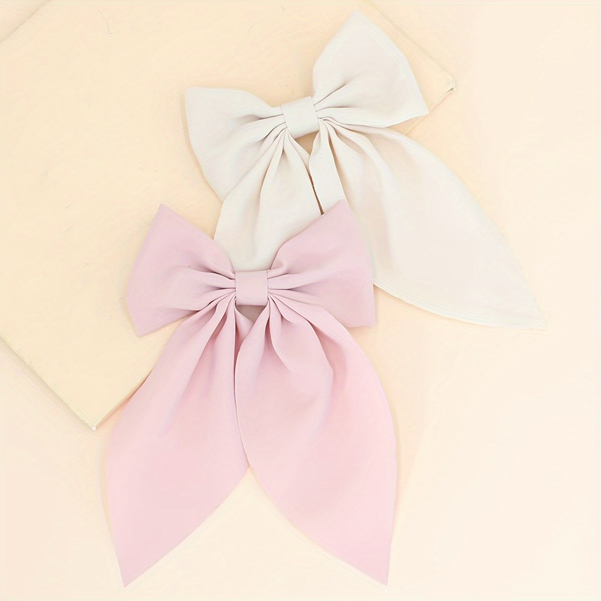 

Elegant 2-pack Bow Hair Clips - Solid Color, Fabric, Simple Style For Women & Girls, Perfect For Styling & Protecting Hair Hair Accessories For Women Hair Accessories