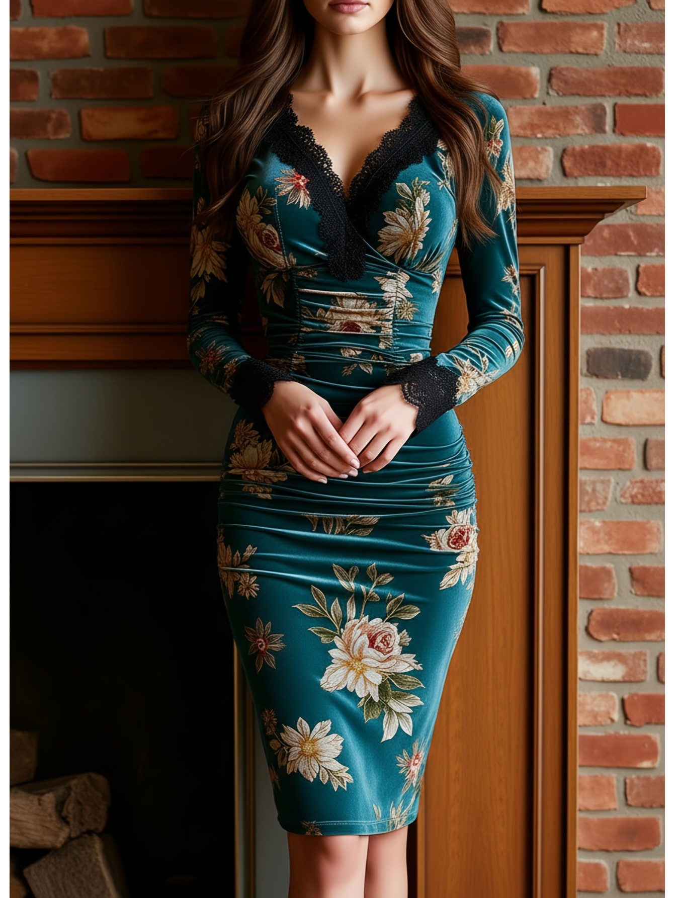 dresses with long sleeves sold on Temu United States