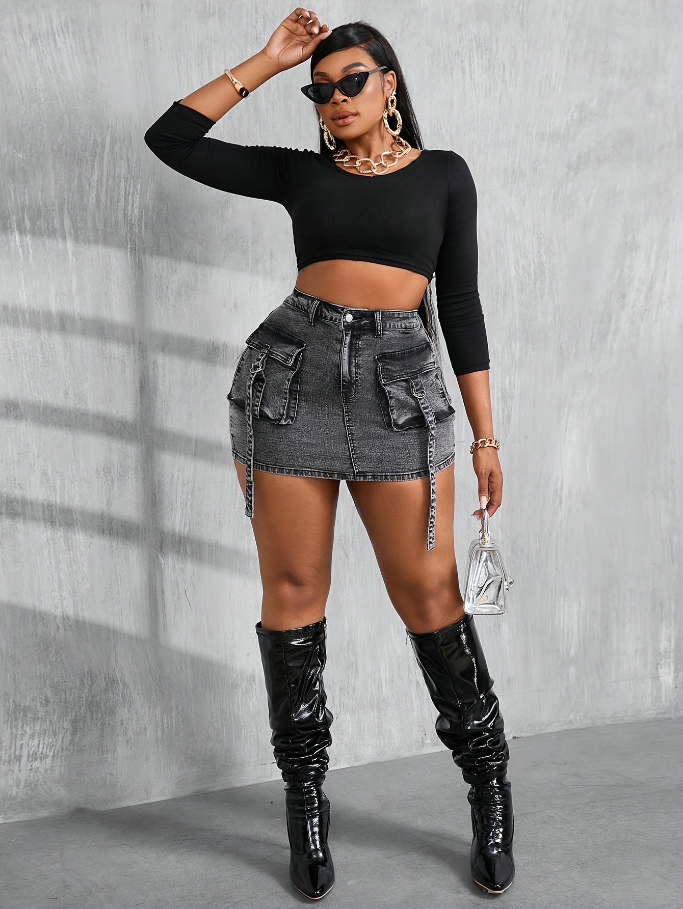 Ripped Jeans Denim White Off Shoulder Crop Top Outfit Vintage