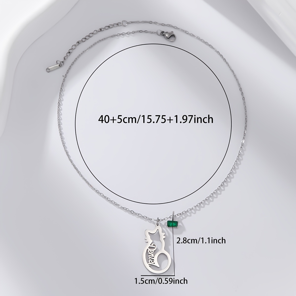 Personalized Stainless Steel Seahorse Pendant Necklace