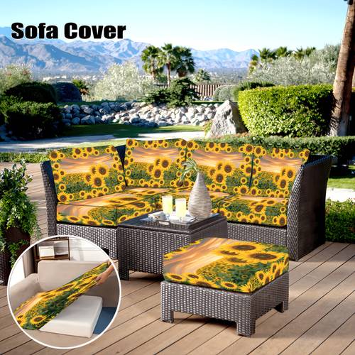 2d flat cushion sofa cover sofa sectional sofa cover stretch sofa cushion covers sunflower field sunset design sofa cushion cover vibrant floral pattern for decor living room or bedroom seating enhancement home