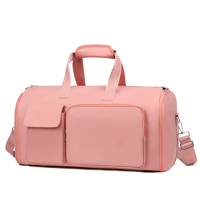 TEMU [ Sac de voyage ] Housse de costume multifonctionnelle pour voyage à grande capacité, sac à double bandoulière en tissu nylon, rangement pour