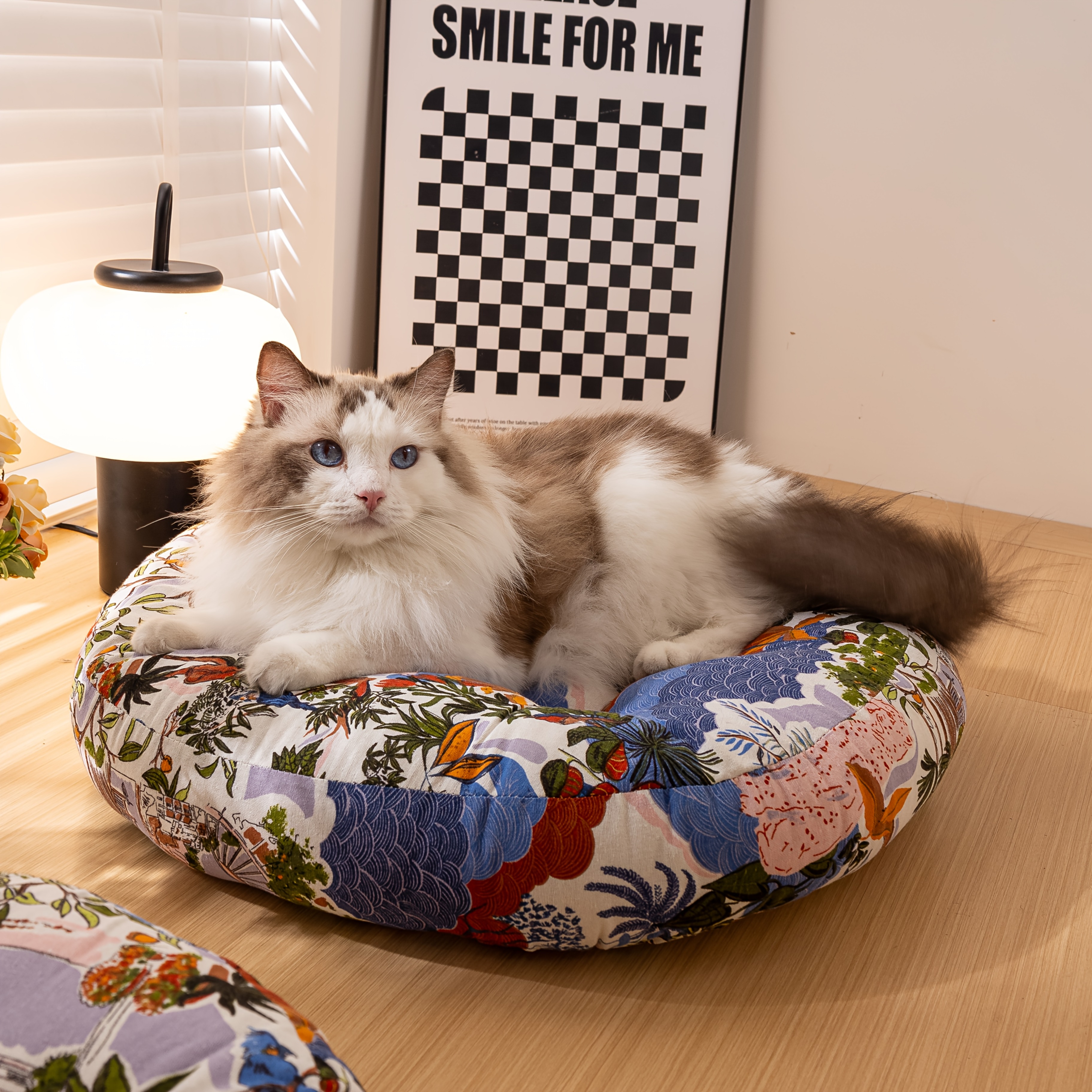 1pc pet cat bed mat soft warm comfortable pet bed winter small nest for cats pet cat bed soft washable comfortable cushion Product details 0