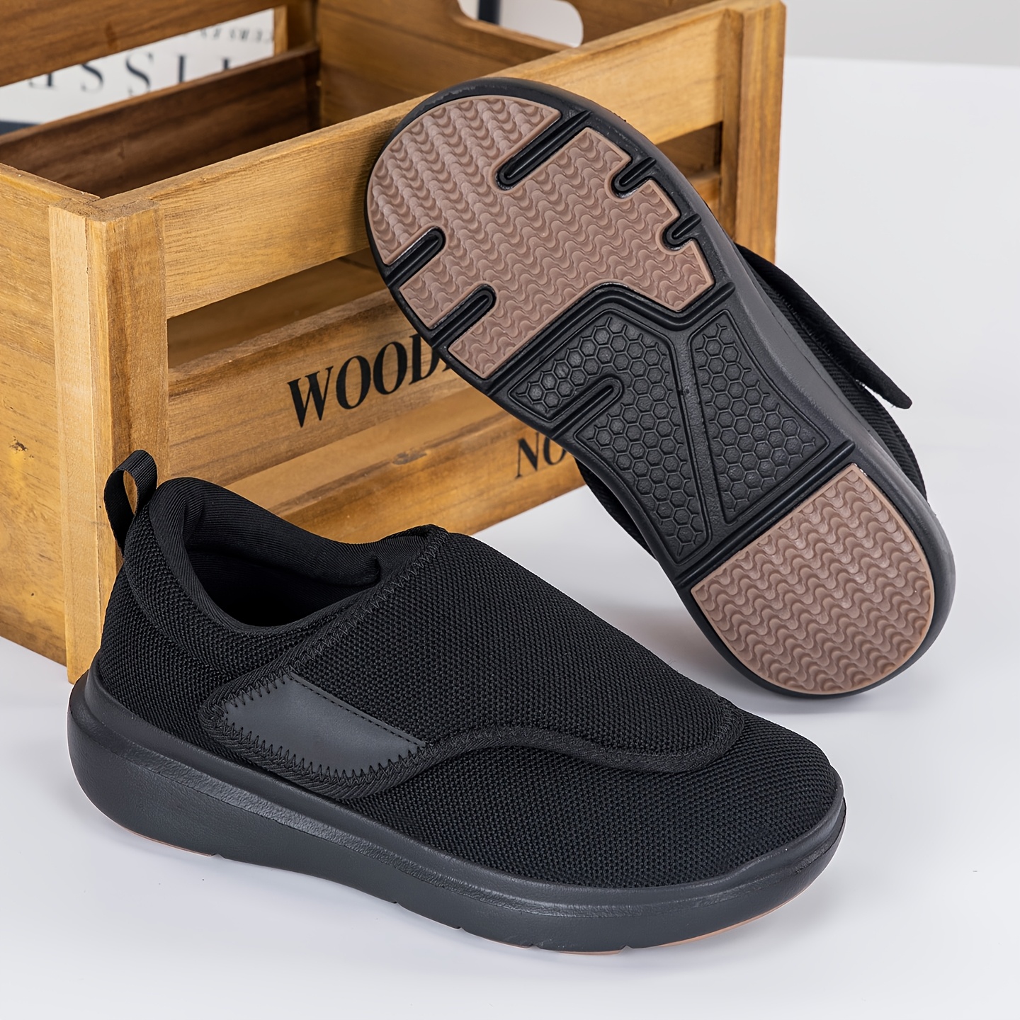 TEMU chaussures de sport décontractées pour hommes, grande taille/pieds larges, chaussures unisexes pour couples avec double fermeture à boucles et