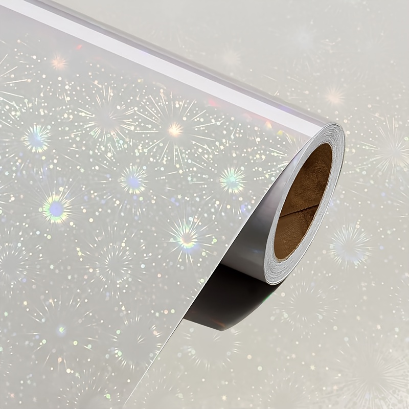 Image of Peelable Adhesive Contact Paper Transparent Holographic Self-adhesive Laminate For Stickers Photo Album Crafts Books Cabinets Drawers Kids Classroom Decorative Wallpaper (. 30.5 Cm)