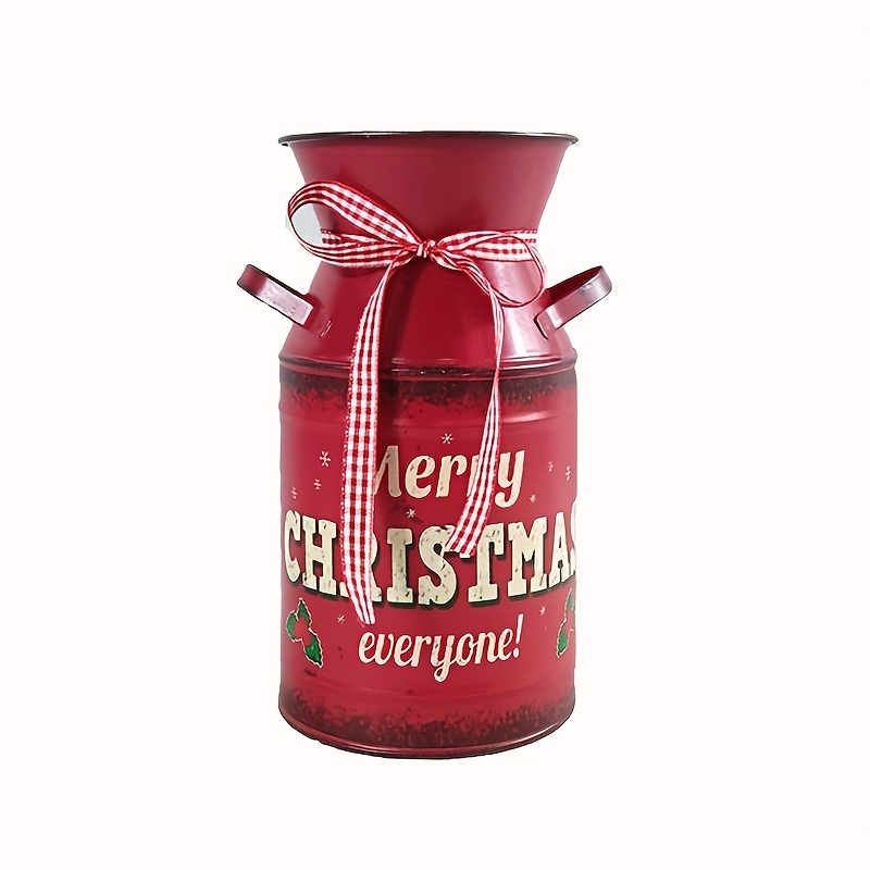 Image of 2 Christmas Decorative Vases Have A Strong Christmas Atmosphere Visually. Can Serve As Elements For Home Decoration During The Christmas Period But Alsobeplaced On Dining Tables, Foyers And Other