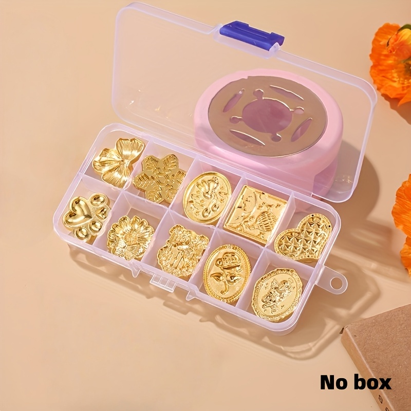 TEMU 10pcs Set Vintage Wax Seal Stamp Heads, Accessories For Decorating Envelopes, Wedding Invitations, And Greeting Cards