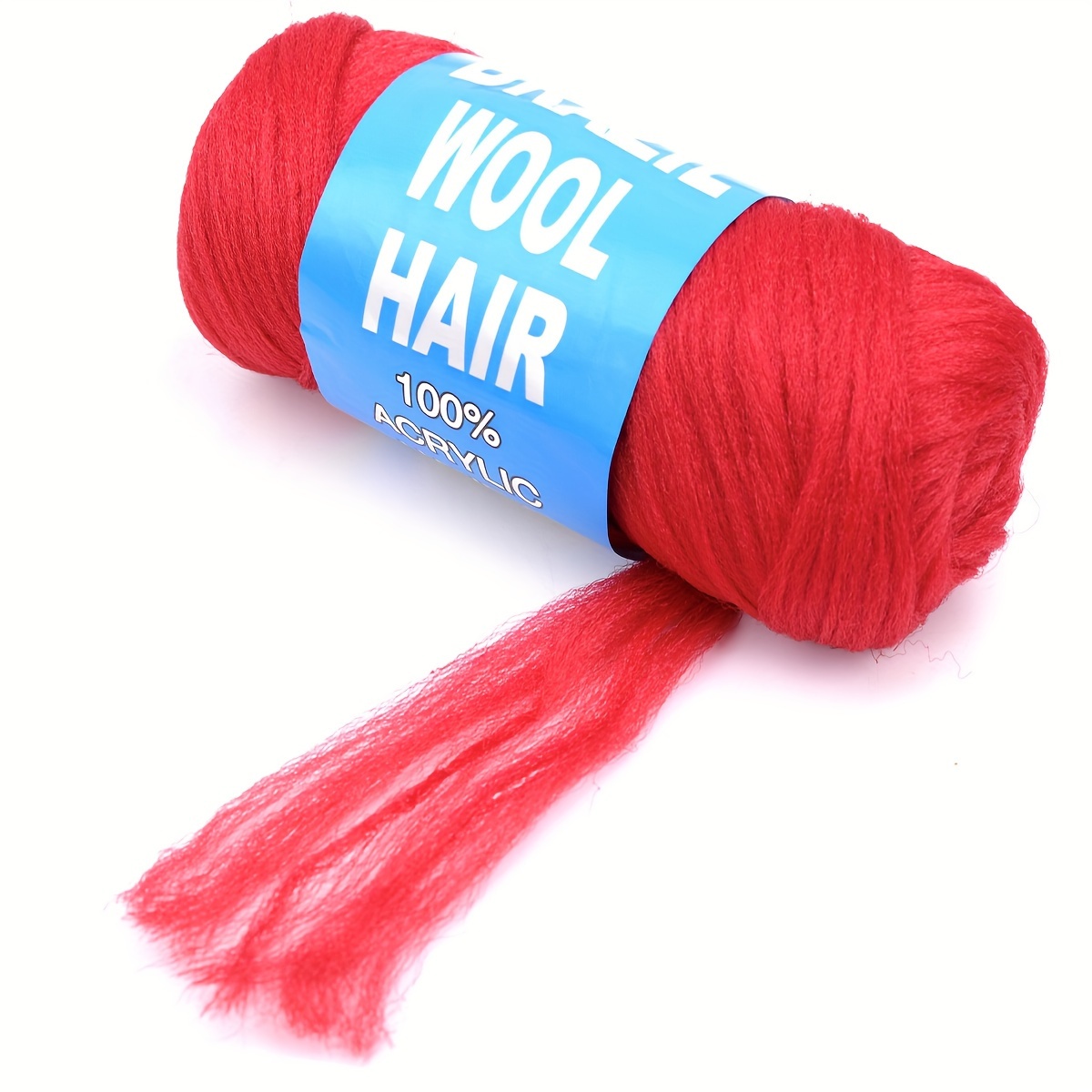 Synthetic Brazilian Wool Hair Yarn Crochet Braid Hair - Temu