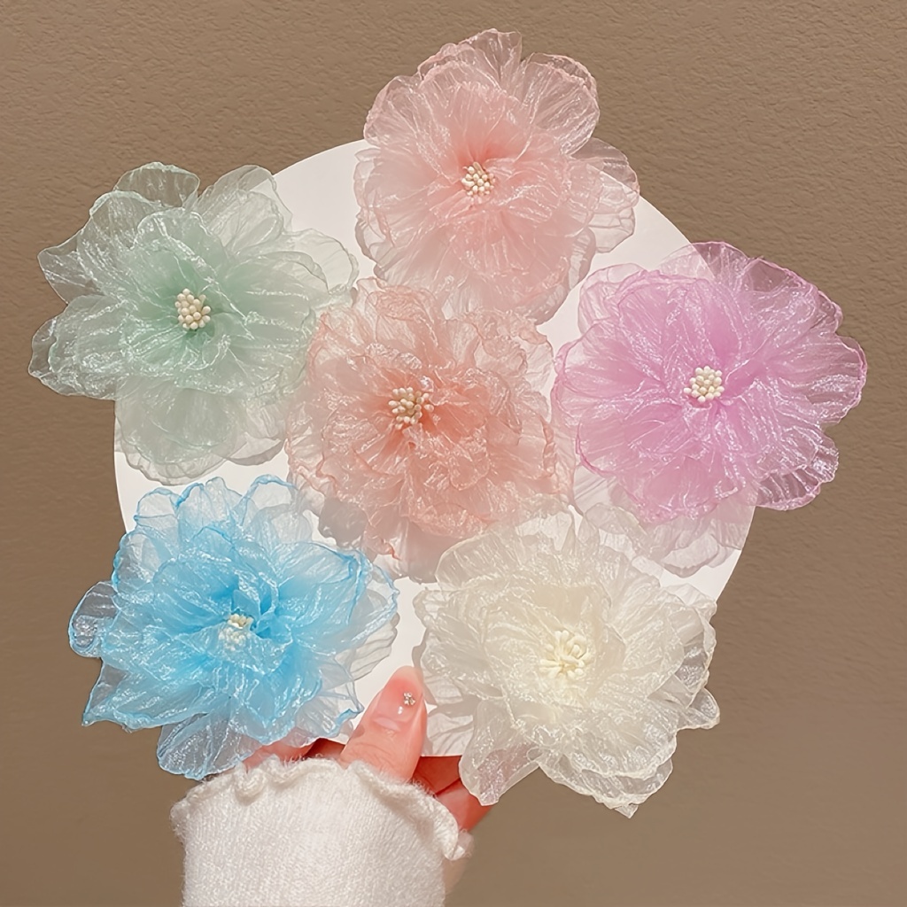 

Elegant Camellia Flower Decorative Hair Side Clip Vintage Bangs Clip Trendy Hair Barrettes For Women And Daily Use Wear