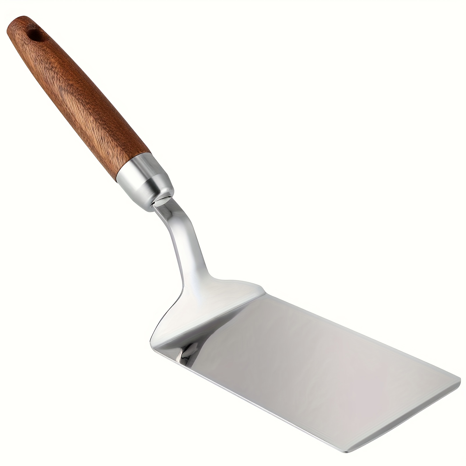 E-shop Eine Antihaft-Edelstahl-Spatel mit Holzgriff, rostbeständig, sicher für den Außenbereich, für Grillabende, Kochen und Backen - ein festliches