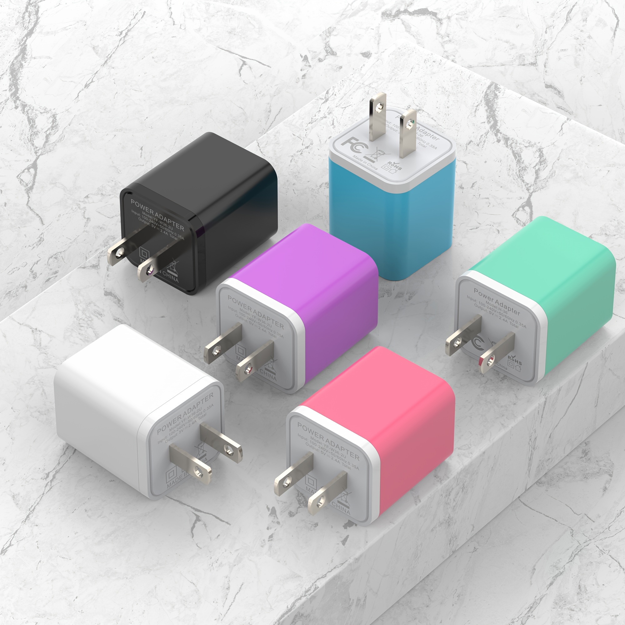 

[6-] Usb Charger 5v 2.4a, Charging , Usb Adapter Suitable For Iphone 15 14 /pro/xr/8/7/, Ipad, Samsung, Galaxy9 8