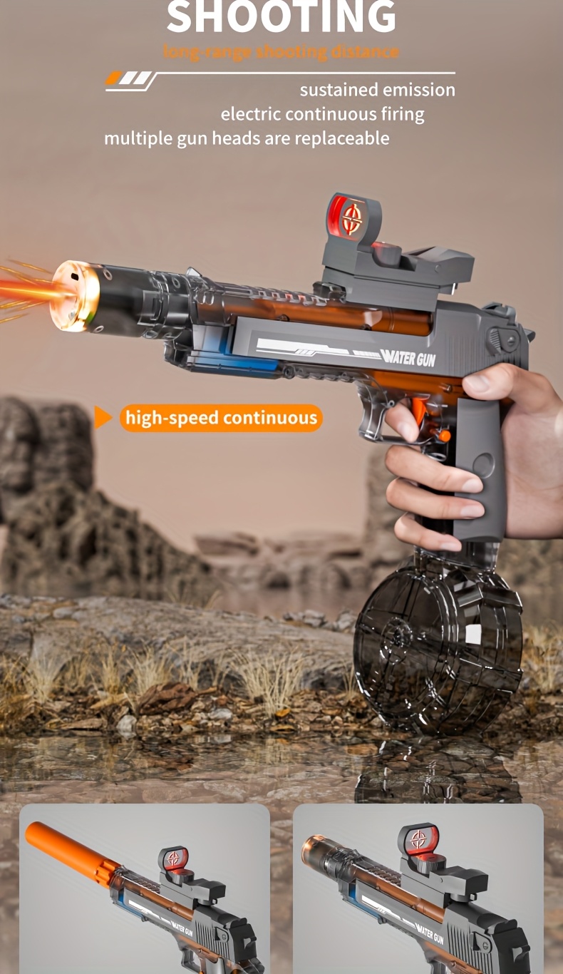 1/2 Pack Electric Water Guns for Adults And Kids, Automatic Water Spray Guns with Range Up to 32 Feet, Summer Outdoor Beach Swimming Super Water Gun Toys, Gift for 3 4 5 6 7 8 9 10 11 12 Years Old