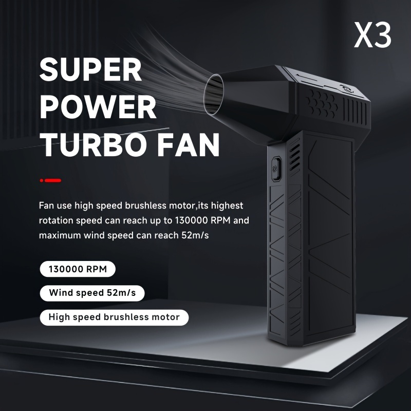 

Fan, Usb Rechargeable 130000 Rpm Multifunctional , Of Removal, Blowing, Blowing, , And Multifunctional