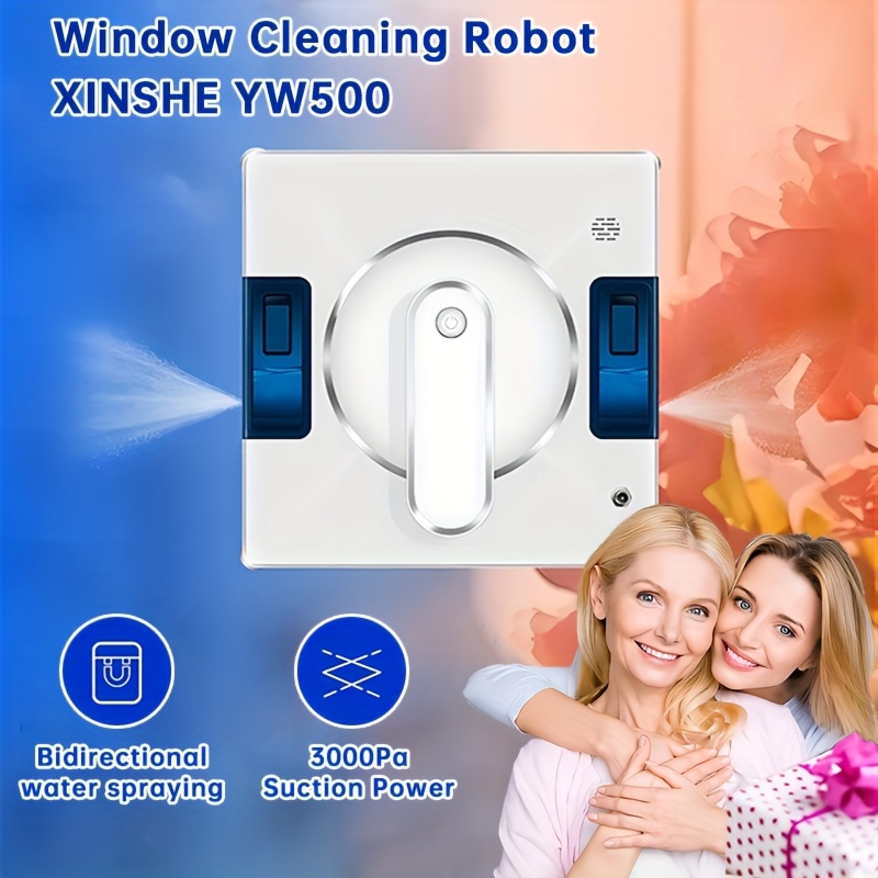 

Xinshe Window Cleaning Robot, Double-sided Spray, 3000pa Strong Suction Smart Automatic Window Cleaner Robot Window Cleaner, Suitable For Outdoor/indoor Window