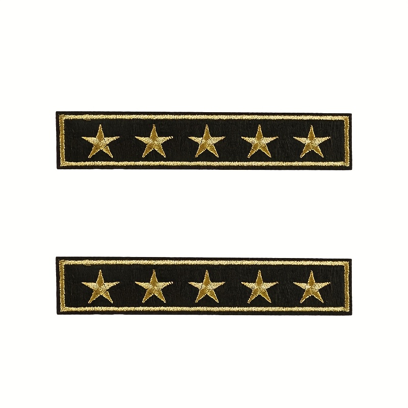Rectangular Star Military Pattern Embroidery Fabric Patches, Embroidered Badges For Clothing And Hats, Cartoon , Hot Melt Adhesive Iron-on Type, Sewing Patches Suitable For Garments