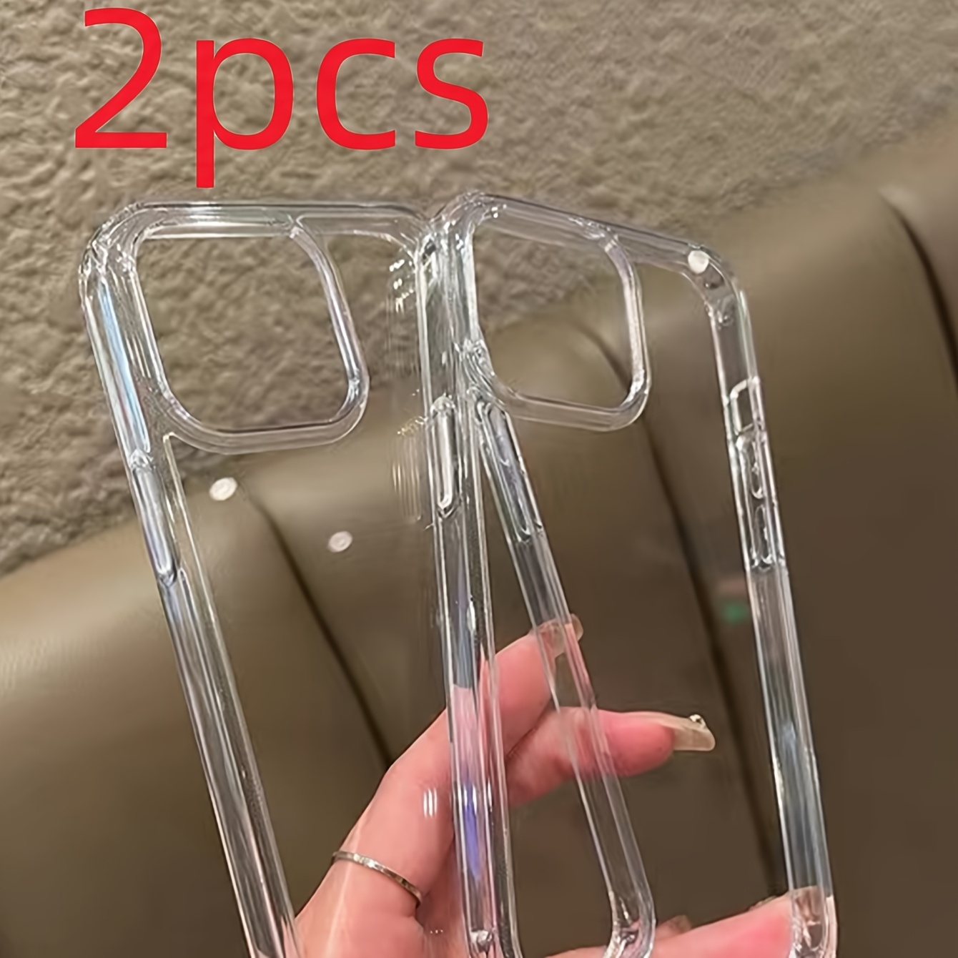 TEMU Phone Case - Phone Case 2pcs Set Of Transparent And Transparent