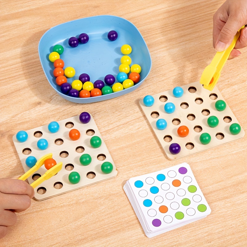 Dual Player Bead Game, Wooden Educational Interactive Toy