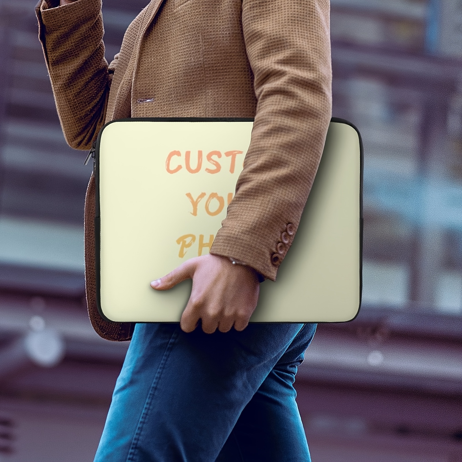 Custom Personalized Laptop Bag with 2D Flat Printing