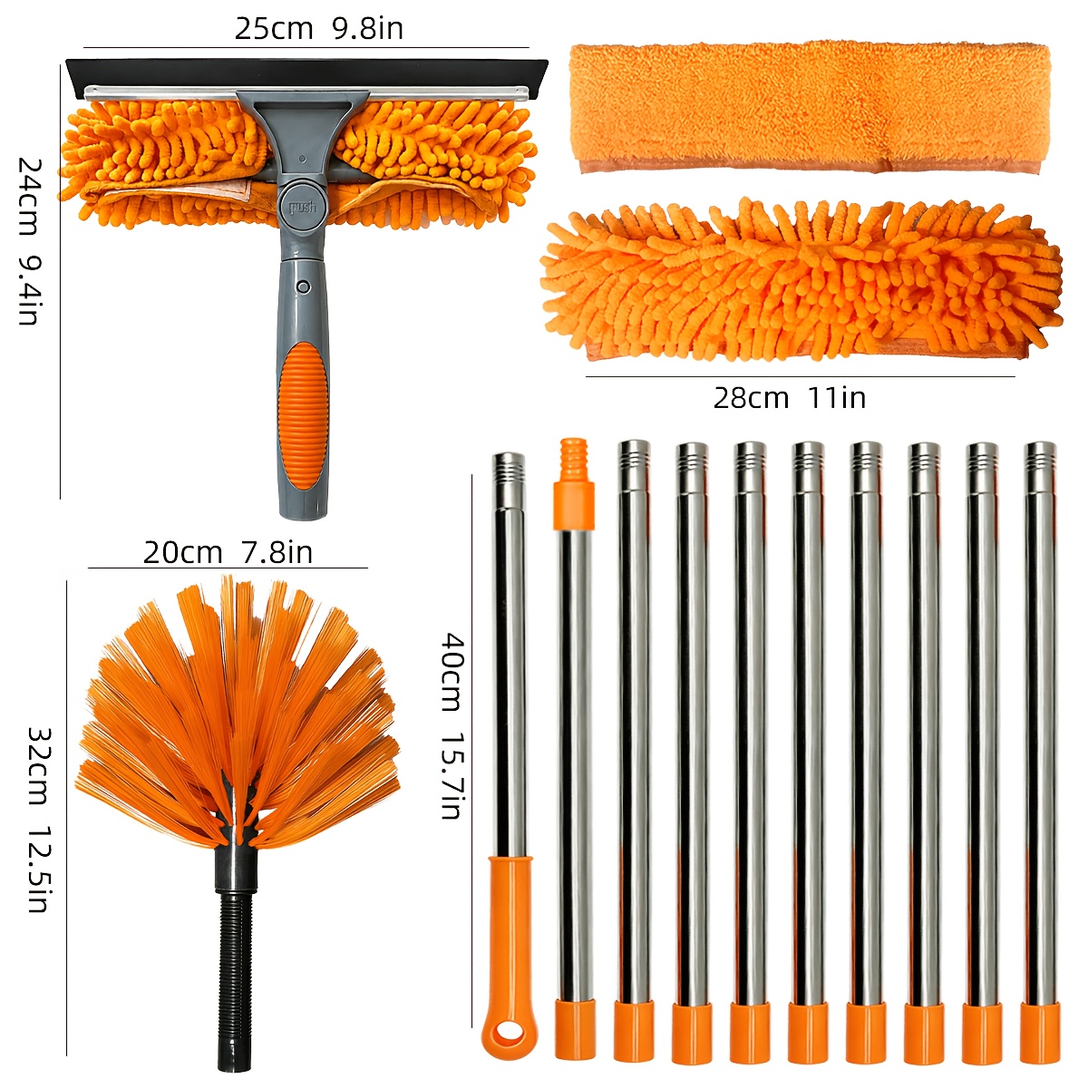 13.9FT High Cleaning Kit, Multi-Function Window Squeegee,... product image 10
