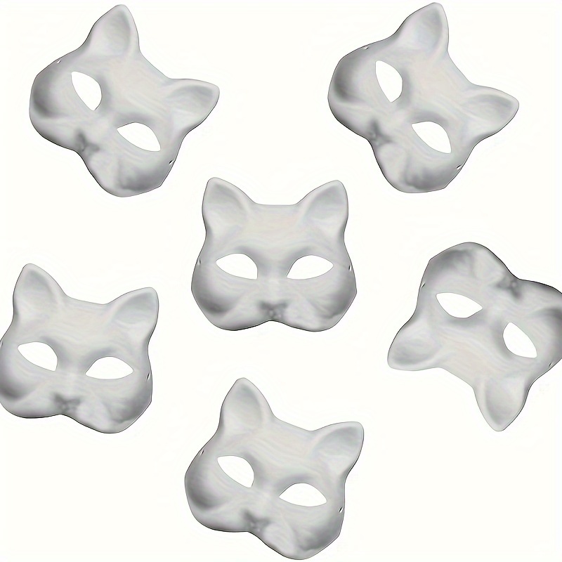 Half Cat Mask/diy Cat Mask/paper Cat Mask/diy Mask/fancy Dress/halloween  Mask/printable Templates/animal Mask/kitten Mask/ 