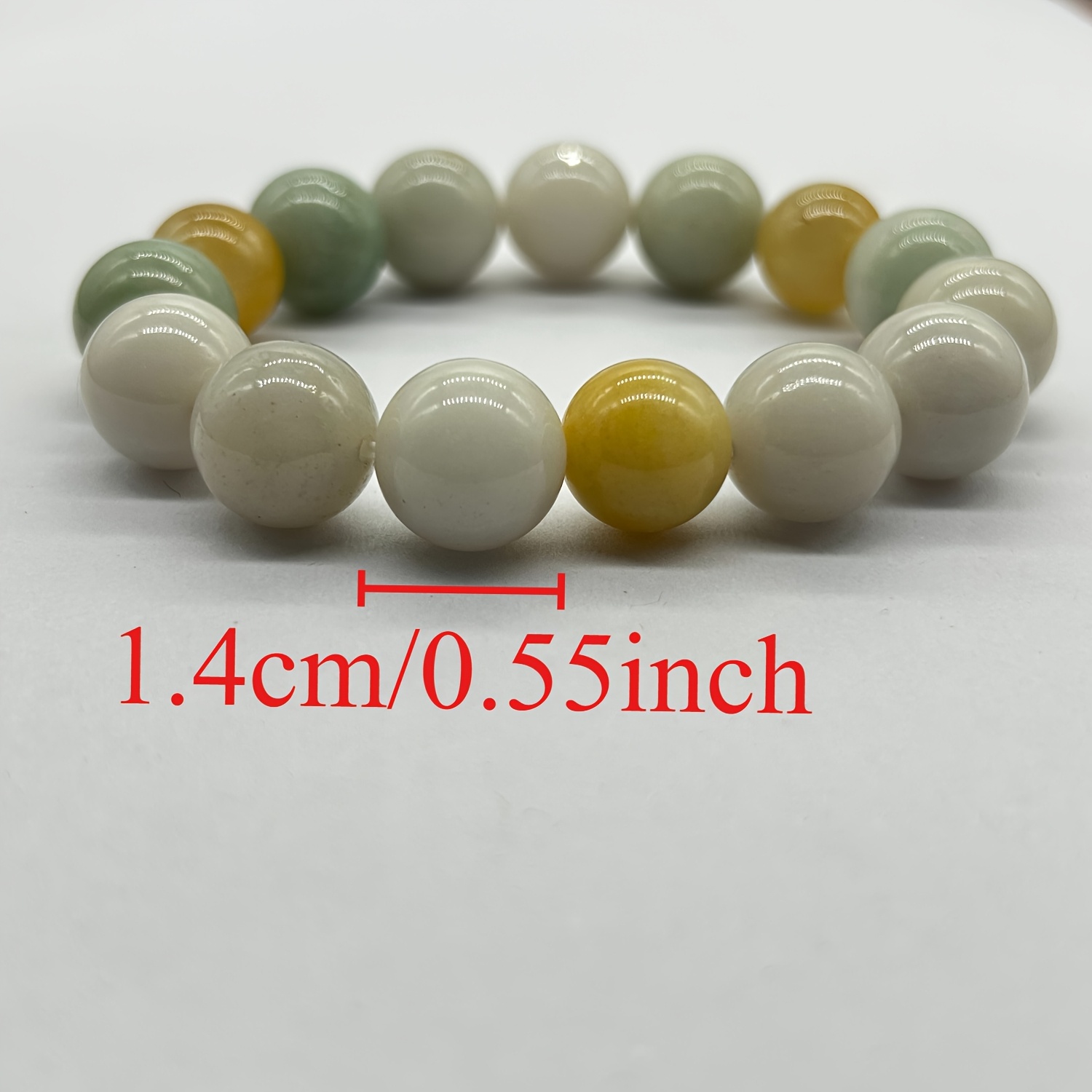 14mm Unique Stone Elastic Bracelets Set for Couples - Holiday Birthday Gift