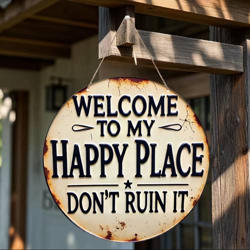 1pc Vintage Welcome to Place Don t Ruin It Metal Tin Sign - Retro Aluminum Wall Decor 8x12 Inch, Rustic Indoor/Outdoor Home Art for Porch, Garden, Patio - No Electricity Needed, Outdoor Decor, 2D Flat