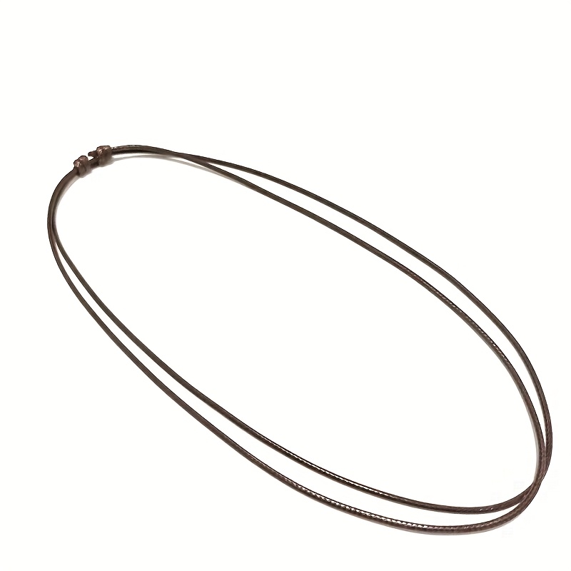 10pcs Adjustable Brown Wax Rope Necklaces, Versatile Gift