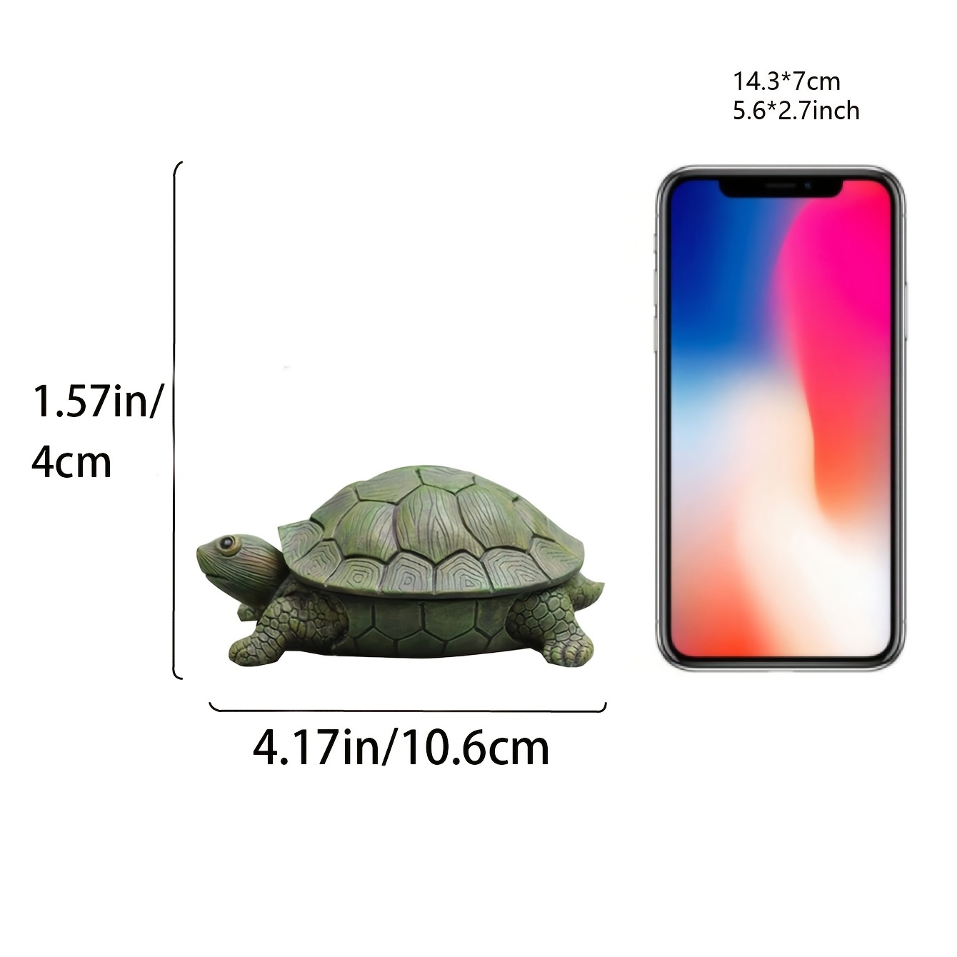 TEMU 1pc For Turtle Jewelry Organizer, Decorative For Turtle Resin Ornaments, An Ideal Gift For Turtle Lovers And A . Practical And Beautiful, It Can