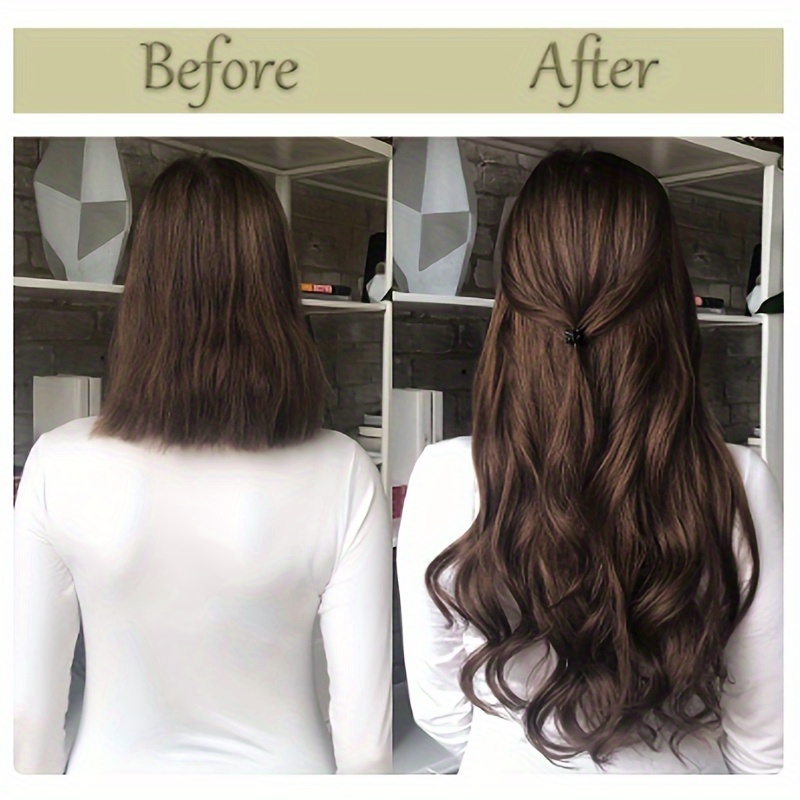 16 clips 6pcs set hair extensions long wavy hairstyle synthetic hairpieces heat resistant for women details 4