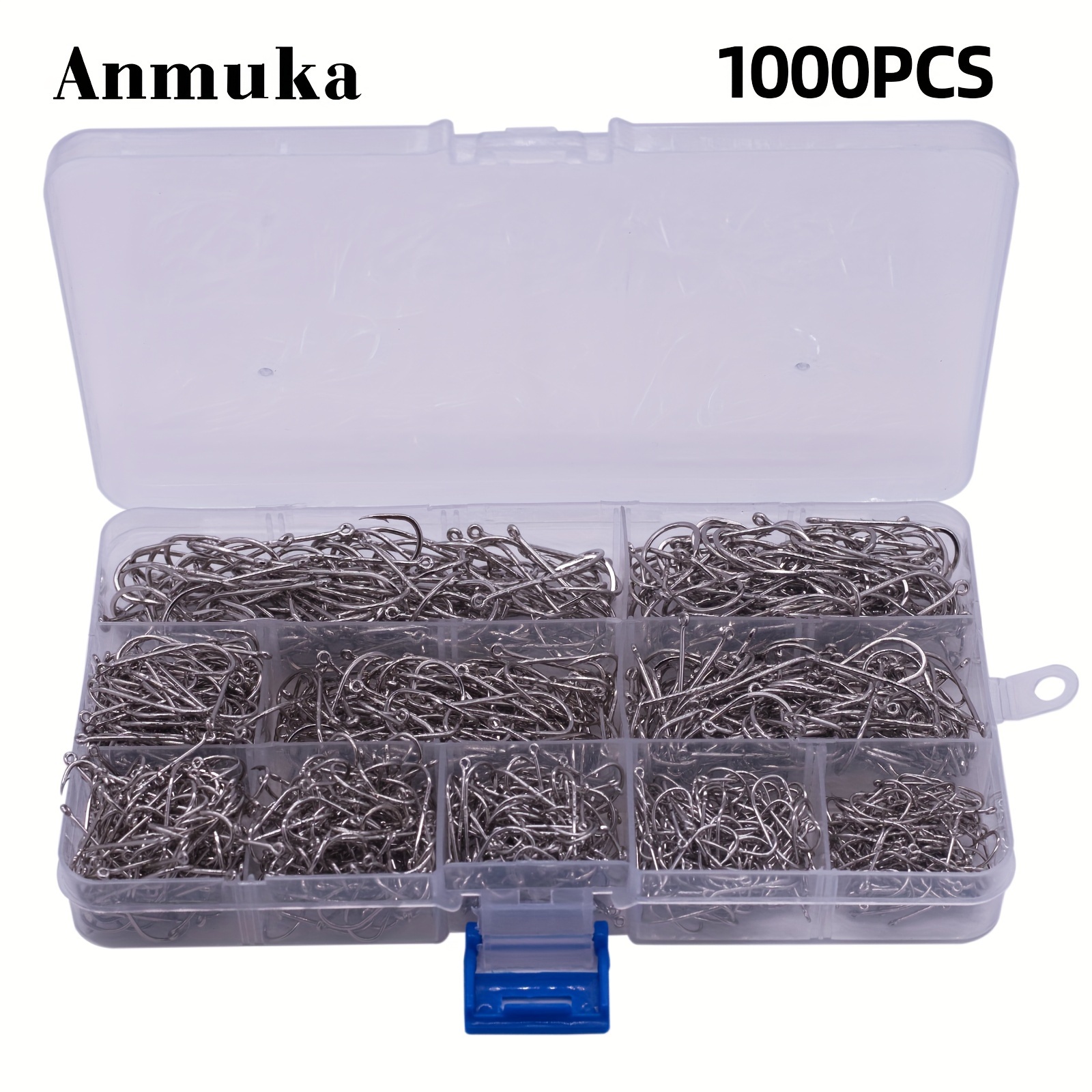 

Anmuka 1000pcs Steel Overturned Fishing Hooks Set, Assorted , Fishhooks For And Angling